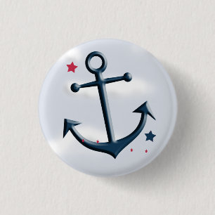 Badge Rond 2,50 Cm Bouton rond Conception d'Ancres nautiques