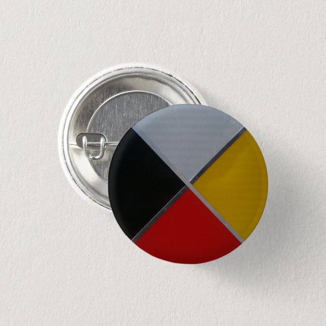 Badge Rond 2,50 Cm Bouton rond de la roue de médecine (Devant & derrière)