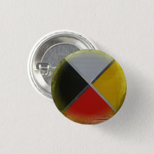 Badge Rond 2,50 Cm Bouton rond de la roue de médecine forestière
