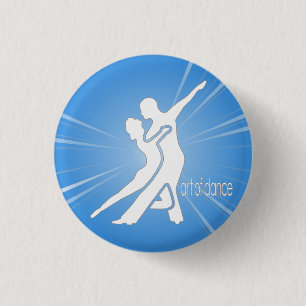 Badge Rond 2,50 Cm Bouton rond de logo blanc