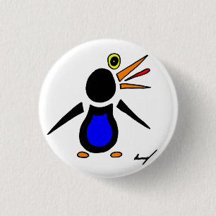 Badge Rond 2,50 Cm Bouton rond de pingouin Abstrait