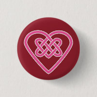Bouton rond du coeur celtique