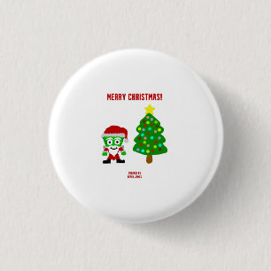 Badge Rond 2,50 Cm Bouton rond FrankenFromage de Noël