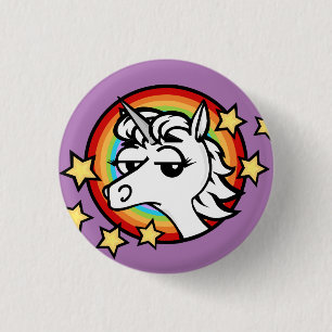 BADGE ROND 2,50 CM BOUTON ROND UNICORN FUNNY