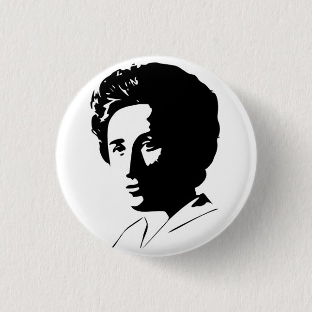 Badge Rond 2,50 Cm Bouton Rosa Luxembourg (Devant)