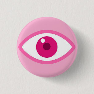 Badge Rond 2,50 Cm Bouton rose