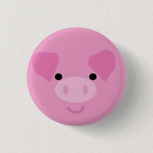 Badge Rond 2,50 Cm Bouton rose
