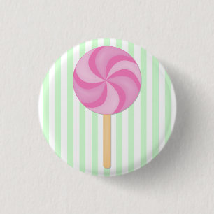 Badge Rond 2,50 Cm Bouton rose de lucette