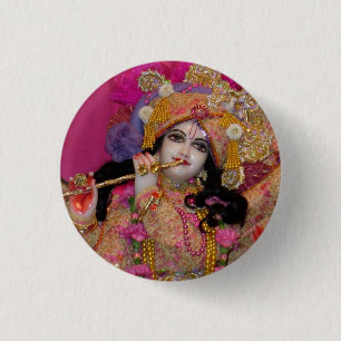 Badge Rond 2,50 Cm Bouton rose de Sri-Krsna mini
