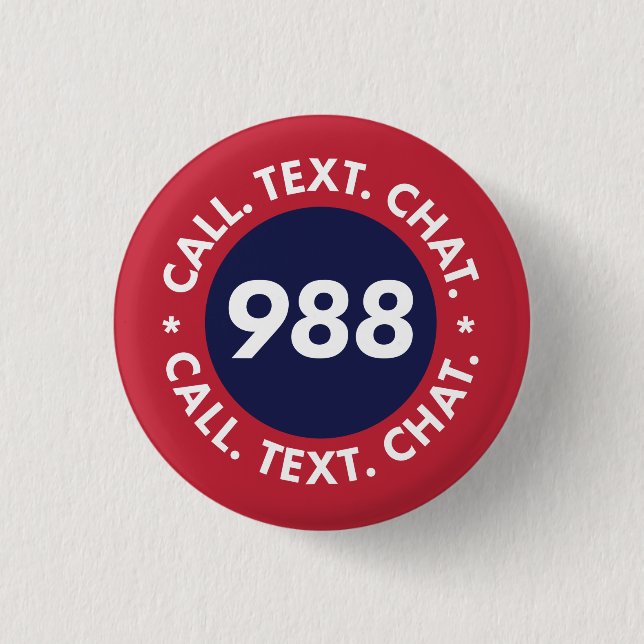 Badge Rond 2,50 Cm Bouton rouge 988 (Devant)