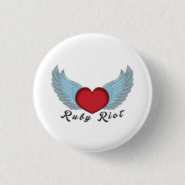 Badge Rond 2,50 Cm Bouton rouge d'insigne d'émeute (Devant)