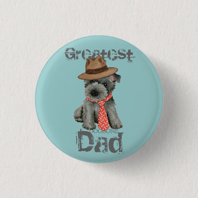Badge Rond 2,50 Cm Bouton Scottish Terrier Dad (Devant)
