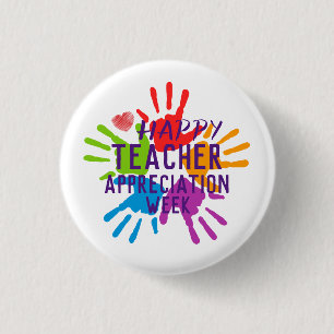 Badge Rond 2,50 Cm Bouton Semaine d'appréciation des enseignants