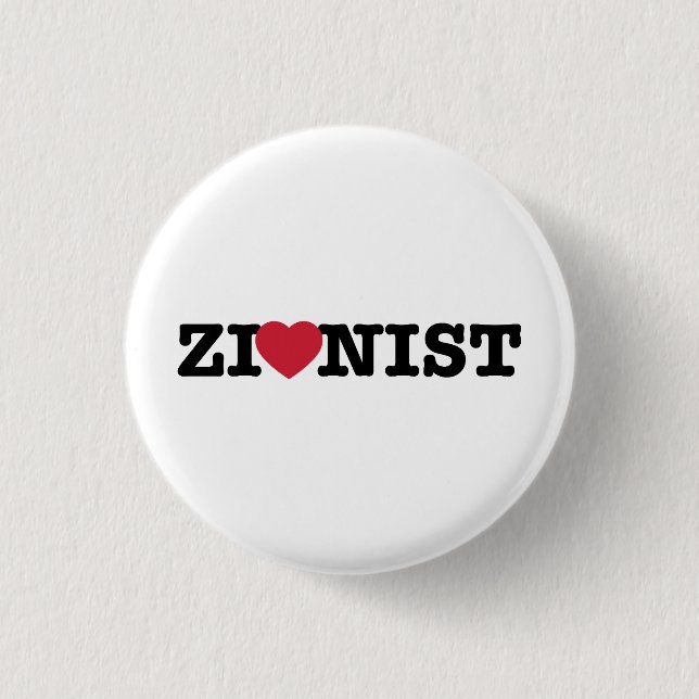 Badge Rond 2,50 Cm Bouton sioniste (Devant)