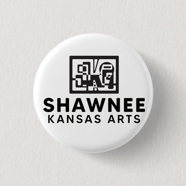 Badge Rond 2,50 Cm Bouton SKA BW (Devant)