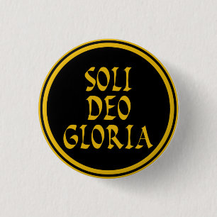 Badge Rond 2,50 Cm Bouton Soli Deo Gloria