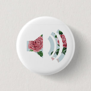 Badge Rond 2,50 Cm Bouton Son Floral