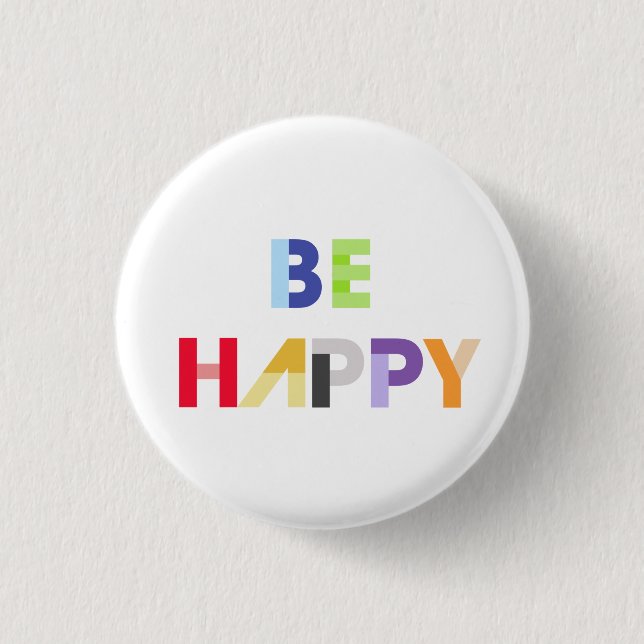 Badge Rond 2,50 Cm Bouton Soyez heureux (Devant)