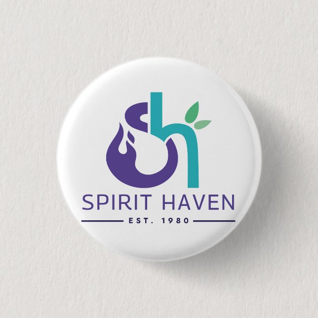 Badge Rond 2,50 Cm Bouton Spirit Haven 1/4" (Devant)