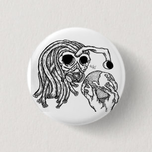 Badge Rond 2,50 Cm Bouton Stardust