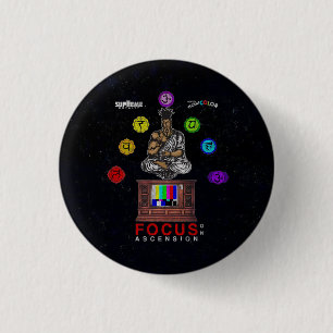Badge Rond 2,50 Cm Bouton suprême de foyer d'ascension de pourcentage
