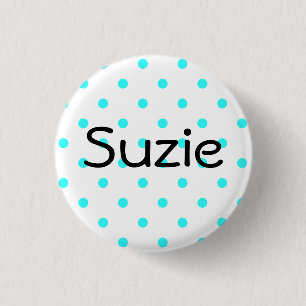 Badge Rond 2,50 Cm Bouton Suzie