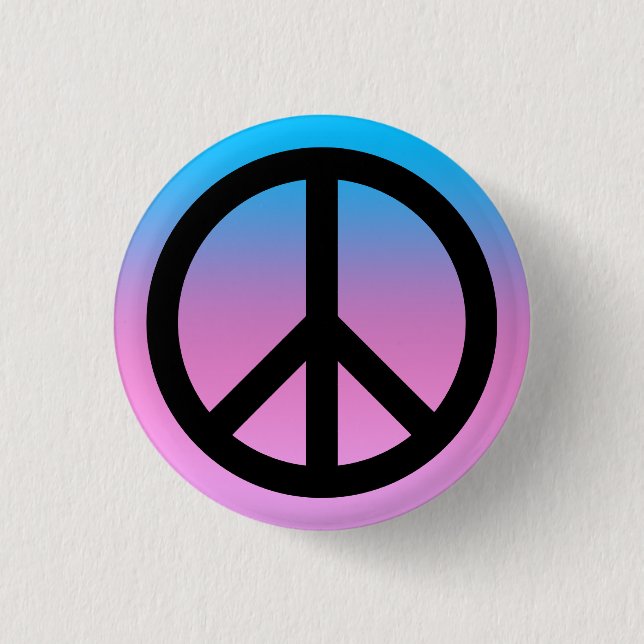Badge Rond 2,50 Cm Bouton Symbole de paix (Devant)