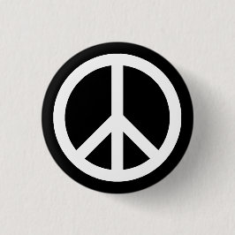 Badge Rond 2,50 Cm Bouton Symbole de paix blanc