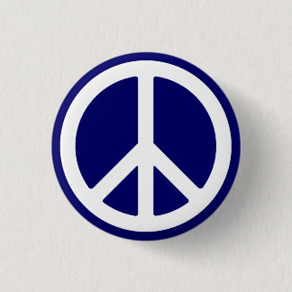 Badge Rond 2,50 Cm Bouton Symbole de paix blanc