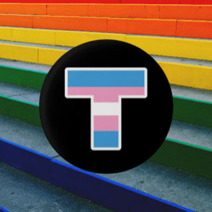 Badge Rond 2,50 Cm Bouton T Capitale de la Fierté Trans