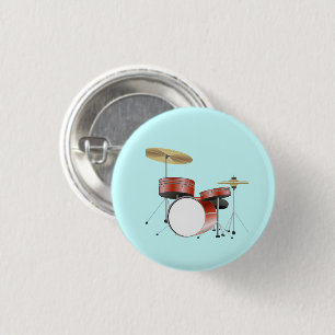 Badge Rond 2,50 Cm Bouton tambour ensemble