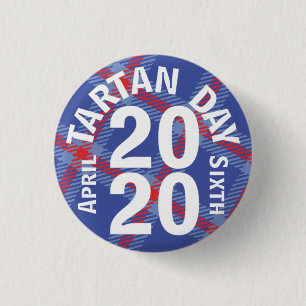 Badge Rond 2,50 Cm Bouton Tartan Day 2020
