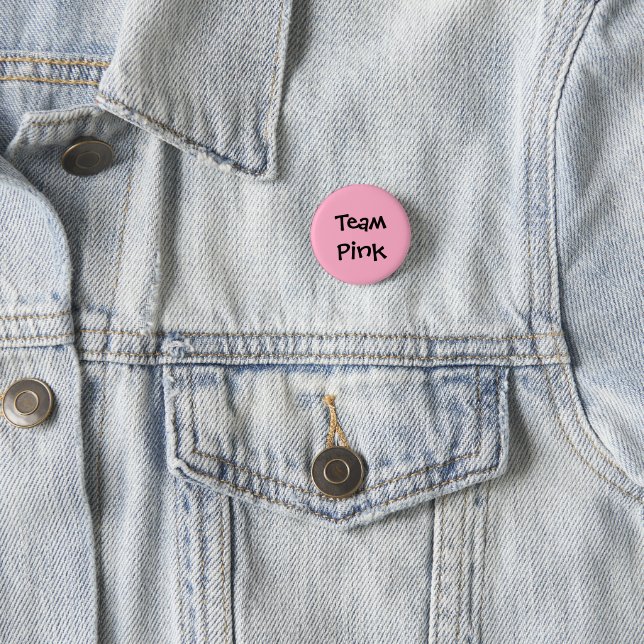 Badge Rond 2,50 Cm Bouton "Team Pink" (En situation)