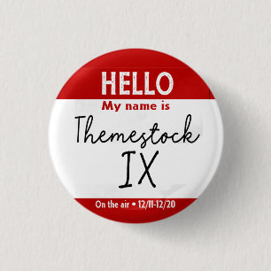 Badge Rond 2,50 Cm Bouton Themestock IX