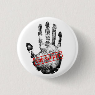 Badge Rond 2,50 Cm Bouton Top Secret