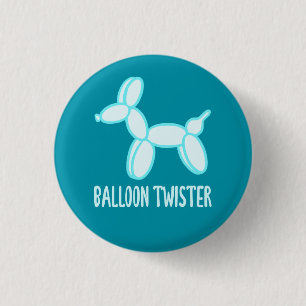Badge Rond 2,50 Cm Bouton torsadé (bleu clair)