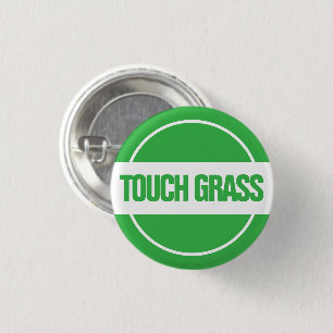 Badge Rond 2,50 Cm Bouton Toucher l'Herbe