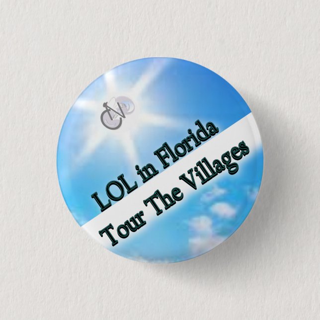 Badge Rond 2,50 Cm Bouton Tour LOL en Floride (Devant)