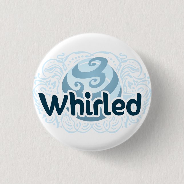 Badge Rond 2,50 Cm Bouton tourbillonné de logo (Devant)
