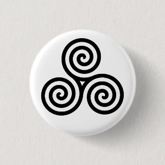 Badge Rond 2,50 Cm Bouton Triskelion celtique (Triskele)
