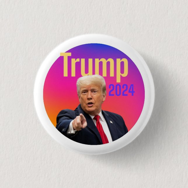 Badge Rond 2,50 Cm Bouton Trump 2024 (Devant)