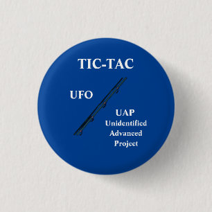 Badge Rond 2,50 Cm Bouton UAP TIC-TAC UFO