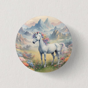 Badge Rond 2,50 Cm Bouton Unicorn