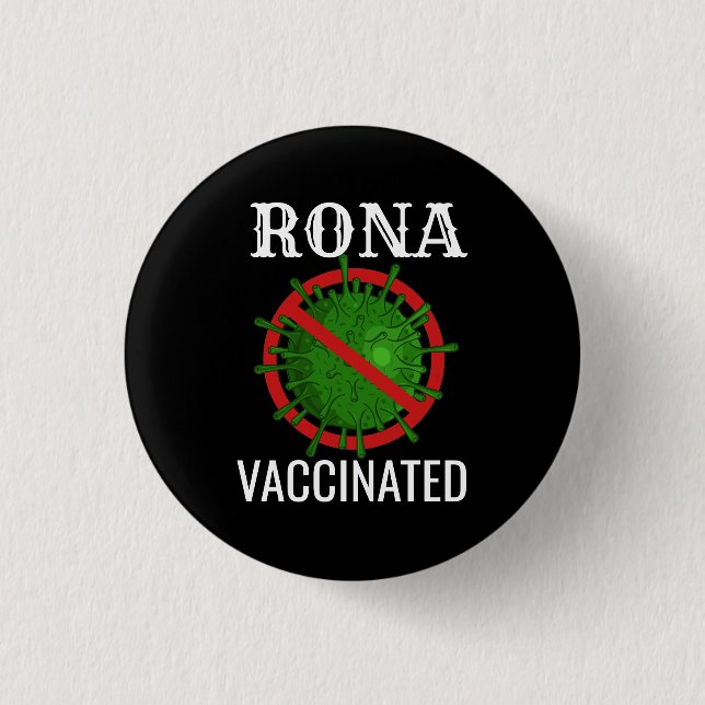 Badge Rond 2,50 Cm Bouton vacciné CoVid-19 (Devant)