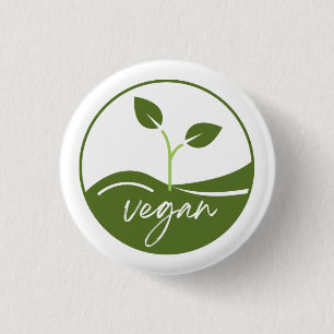 Badge Rond 2,50 Cm Bouton Vegan