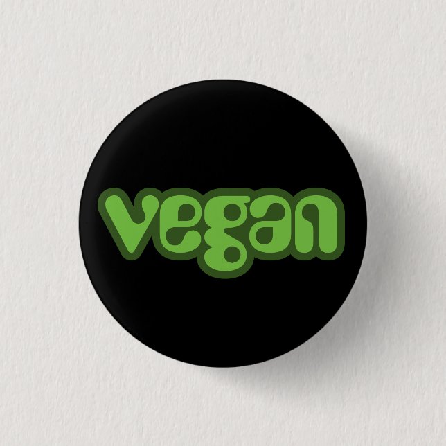 Badge Rond 2,50 Cm bouton végétalien (Devant)