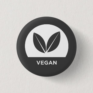 Badge Rond 2,50 Cm Bouton végétalien
