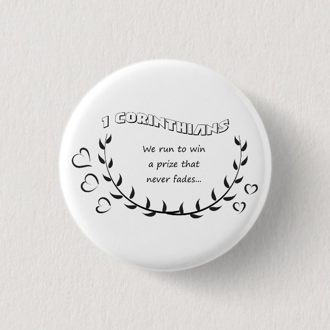 Badge Rond 2,50 Cm Bouton Verse de la Bible (Devant)