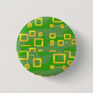 Badge Rond 2,50 Cm Bouton vert géométrique