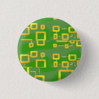 Badge Rond 2,50 Cm Bouton vert géométrique